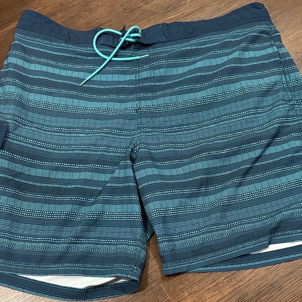George Men's Aqua and Navy Swim Shorts